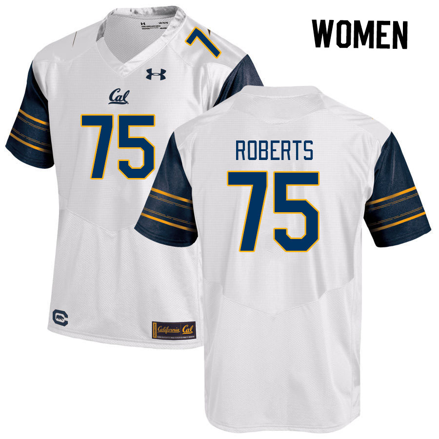 Women #75 Jaedon Roberts California Golden Bears College Football Jerseys Stitched Sale-White